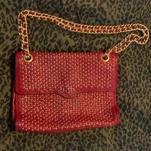 Rebecca Minkoff Red Studded Shoulder Bag